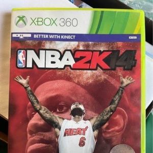 XBOX 360 NBA 2K14 can be used with Kinect Lebron James is on the cover
